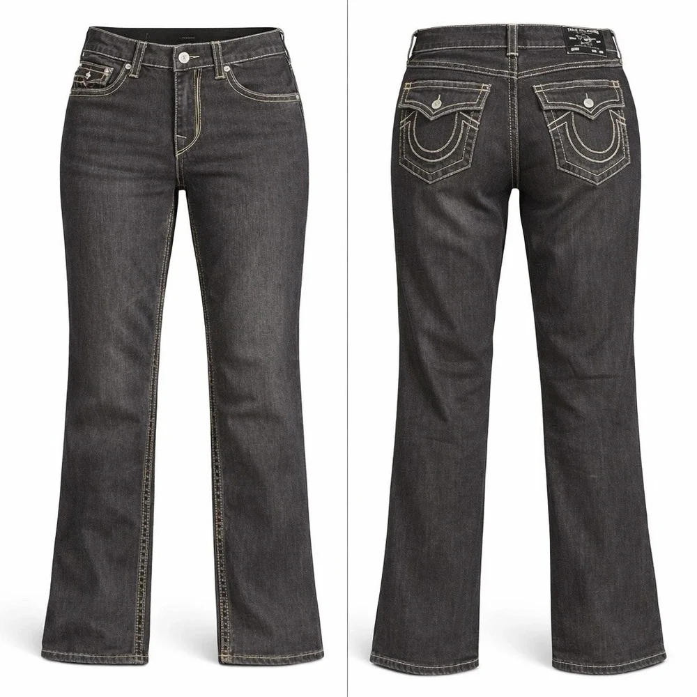 NWT TRUE RELIGION RICKY SN FLAP MENS 34x32 NWT CHLK GREY STYLE 108826
